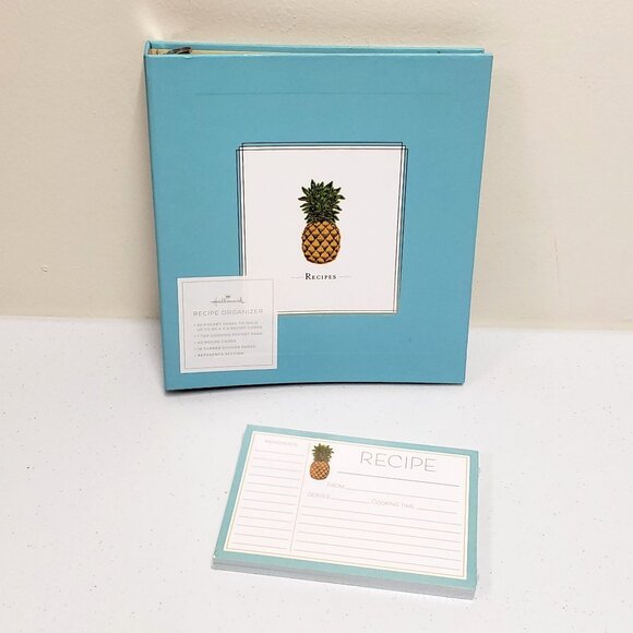 Hallmark Other - Hallmark Pineapple Recipe Organizer with Extra Recipe Cards